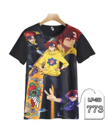 Kaos SK8 The Infinity Kaos Game Skateboard Serial Anak #LP3D-773 XL (7-8 tahun)