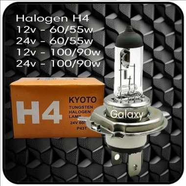 Bohlam Lampu Halogen - H4 H7 H11 H16 HB3 HB4 - Nyala Standart - H4 24v 60/55w