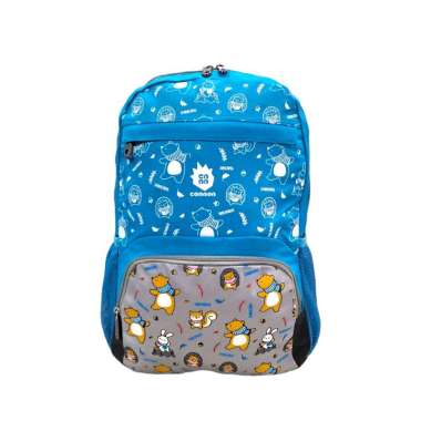 TAS CANNON - 71917 Ransel Sekolah Anak Laptop Backpack Karakter Animal Blue