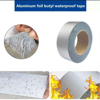Lakban Anti Bocor Aluminum Foil Perekat Super Tape Waterproof Lebar 5cm x Panjang 1m dan 5m 1 meter