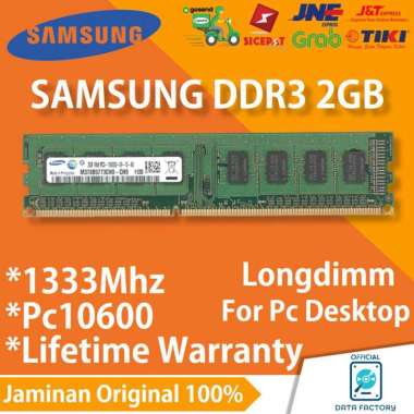 RAM PC SAMSUNG DDR3 2GB PC10600 / 1333Mhz LONGDIMM MEMORY 2 GB DDR 3