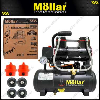 MOLLAR AC1510BP-R Kompresor Angin 1 HP 10 Silent Oilless Black Panther