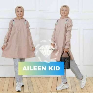 Ready Set Aileen Baju Setelan Celana + Tunik Muslim Anak Perempuan Multicolor