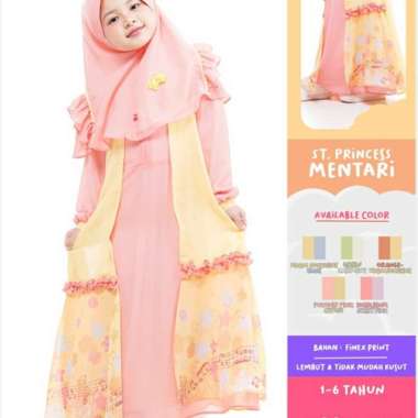 Bani Batuta St. Princess Mentari Baju Muslim Setelan Anak Umur 1-6 th Multicolor