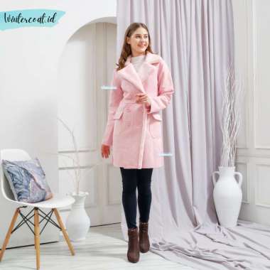 MADISON Fur coat women mantel wanita bulu korea musim dingin cewek big size pink jaket jacket winter