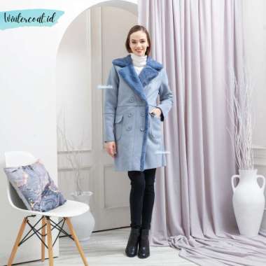 MADISON Fur coat women mantel wanita bulu korea musim dingin cewek big size pink jaket jacket winter