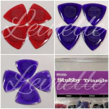 Pick Klaber Gitar Dunlop Stubby Triangle eceran 2.0mm