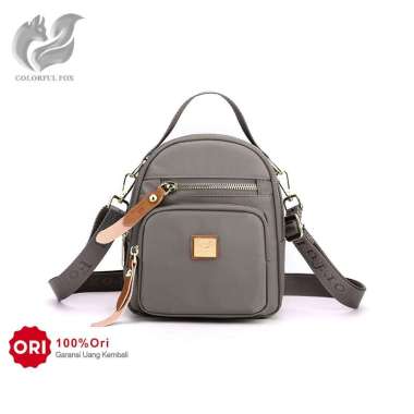 2205 Tas Selempang Wanita Sling Bag Wanita Hand Bag Wanita Bahan Anti Air Fossil Gray