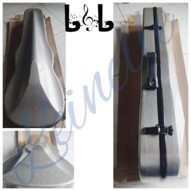Hard Case Biola Violin Fiber Abu Silver B