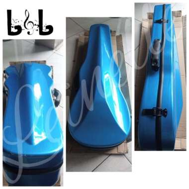 Hard Case Biola Violin Fiber Biru B