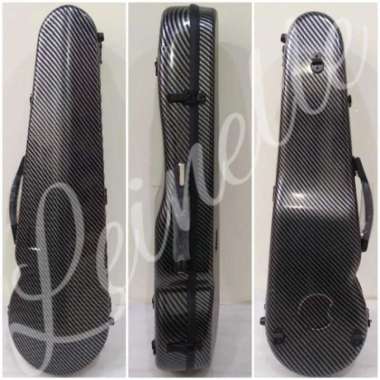 Hard Case Biola Violin Fiber Hitam Abu Kotak