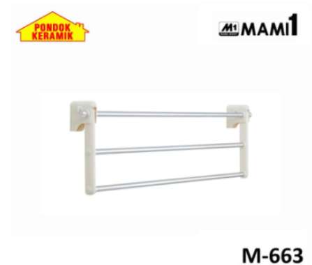 Jemuran Handuk Rak Handuk 3 Lipat MAMI1 M-663 Putih
