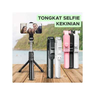 Coretech Vector Tongsis Selfie Stick Tripod Bluetooth Remot Shutter ECO PINK