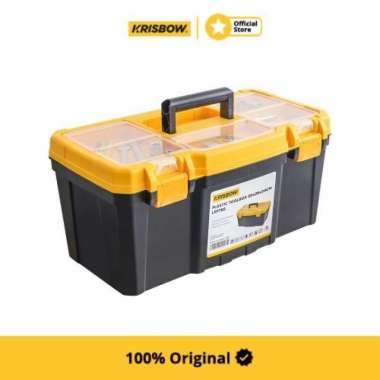 Krisbow Kotak Plastik Tool Box 50 X 26 X 24 Cm - Blk/Ylw