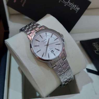 JAM TANGAN WANITA ALEXANDRE CHRISTIE ORIGINAL AC 8655 LD SILVER WHITE