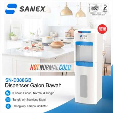 SANEX DISPENSER GALON BAWAH SN-D388GB (NORMAL, COLD AND HOT) - BIRU