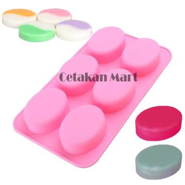 CMart Cetakan Sabun Oval Soap 6 cav Silikon