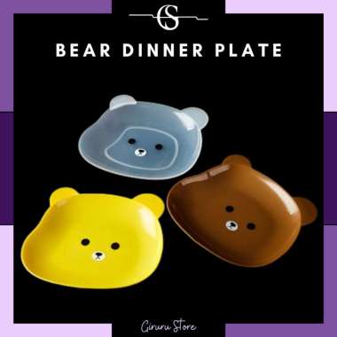 Piring Makan Anak / Model Beruang / Piring Lucu / Piring Snack / Piring Beruang Lucu / Piring Makan 