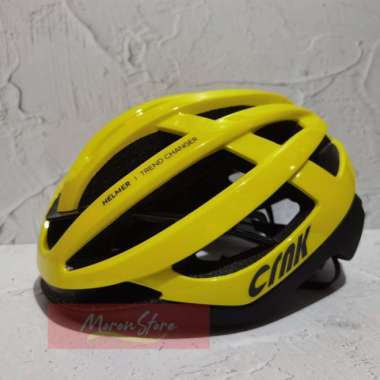 Helm Sepeda CRNK Helmer Magnetic Buckle Ultralight Roadbike Seli MTB L Glossy Yellow