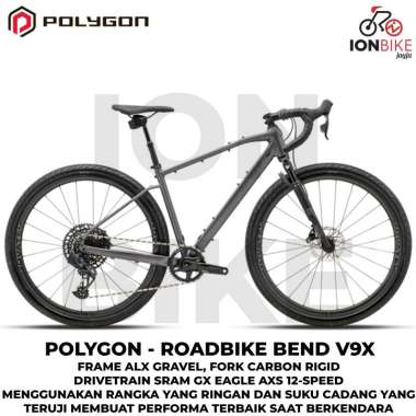 Sepeda Gravel 700c Polygon Bend V9X Alloy Rival 12 Speed Pre Order Murah Terbaru Gravel Bike Nicasio