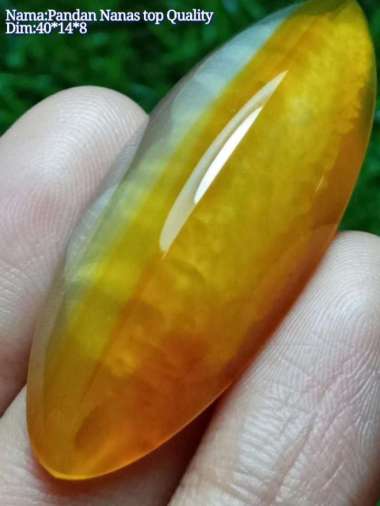 Akik Natural Batu Pandan Kapas Semu Nanas Sutra Merah Lumut OliAntik50