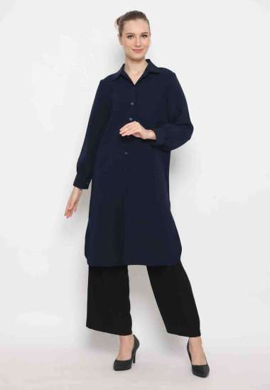 Lyne Halim Blouse Navy Shirt, 3095. 44