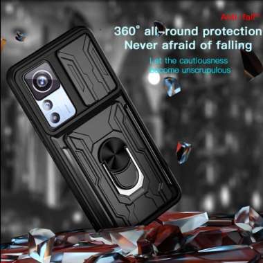 CASING XIAOMI 12 PRO CASE XIAOMI 12 PRO FLIP LENS CARD RING ARMOR