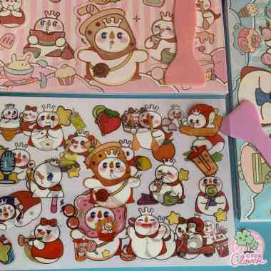 MIX STICKER ALBUM BINDER BOOK CHARACTER isi 100 buku stiker misu Blue