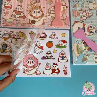 MIX STICKER ALBUM BINDER BOOK CHARACTER isi 100 buku stiker misu Pink