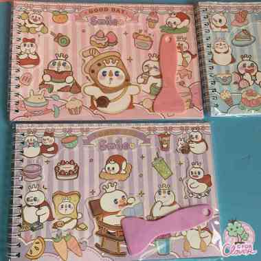 MIX STICKER ALBUM BINDER BOOK CHARACTER isi 100 buku stiker misu Purple