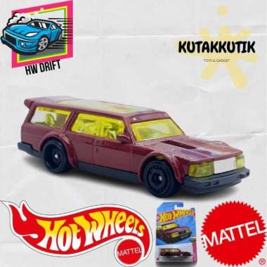 Hot Wheels Volvo 240 Drift Wagon Merah Tua Lot N 2022 HW Drift