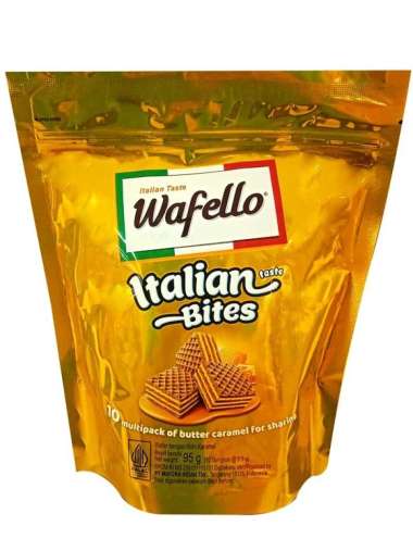WAFER WAFELLO CARAMEL BITES 95GR POUCH
