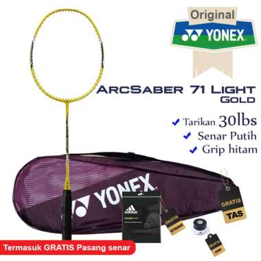 Raket Badminton Yonex ArcSaber 71 Light Gold 100% Original