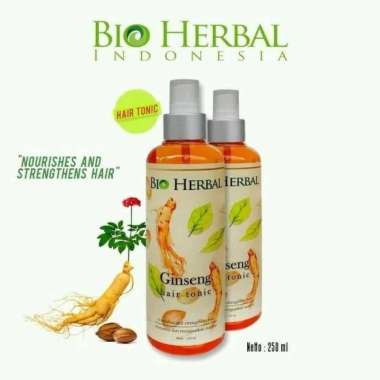 Bio Herbal Shampoo Hair Tonic Ginseng Original BPOM 250 ML Bio Shampoo+Tonic