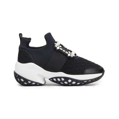 Roger Vivier Viv' Run Strass Buckle Sneakers Black 36 Black