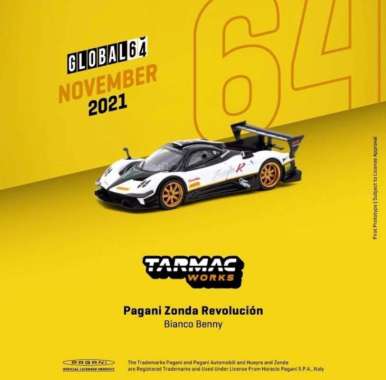 Tarmac Pagani Zonda Revolution White Multicolor