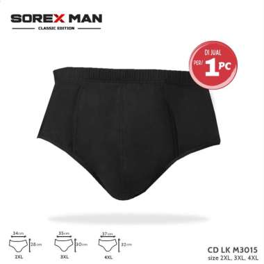 Sorex Man Celana Dalam Pria Extrasize Jumbo CD Adem Brief 3015 3XL / XXXL