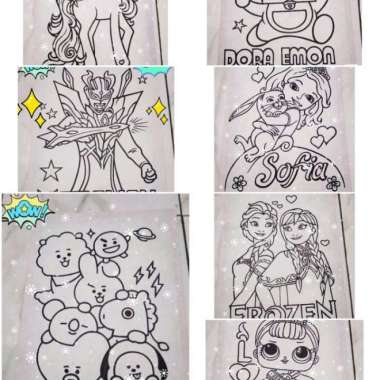 Kanvas Lukis Spundbond Sketsa 30X40 Multicolor