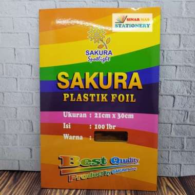 Sakura Plastik Foil Laminating Jilid Buku Sekripsi Hard Cover (Emas ) Multicolor