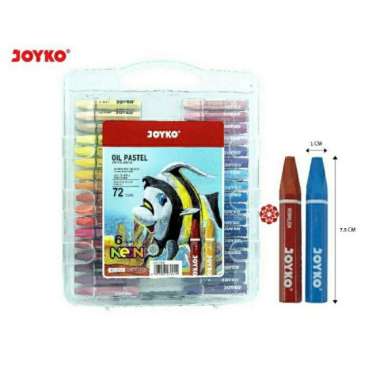 Krayon - Crayon Joyko Oil Pastel 72 Warna Multicolor