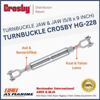Crosby Turnbuckle Jaw and Jaw 5/8 x 9 Inch