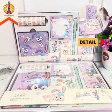 Paket Jurnal 7 In 1 Karakter Duffy Cat Free Box Multicolor