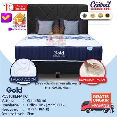 (1 Set) GOLD Posturematic Sandaran Terra Central Springbed Set 160x200cm
