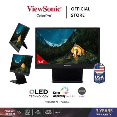 ViewSonic ColorPro VP16-OLED | 100% DCI-P3 | Portable Monitor