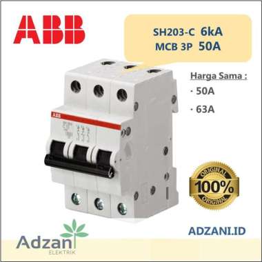 [ABB] MCB 3P 50A 6kA SH203-C50 2CDS213001R0504 SH 203