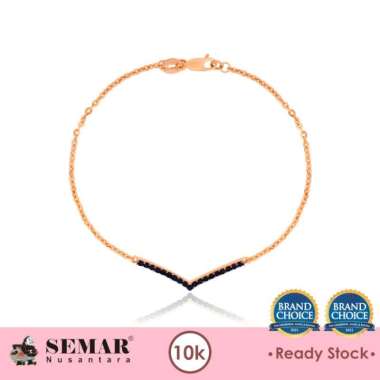 Gelang Emas Veeline Sweet Black Bracelet Gold 10K Semar Nusantara