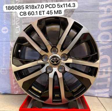 Velg Mobil Toyota Zenix R18 18 x 7 PCD 5 x 114.3 ET45 Black Polished
