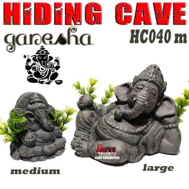 HC040M HIDING CAVE REPTIL AQUASCAPE PATUNG DEWA GANESHA ETHNIC CULTURE MINIATUR CANDI GANESA GOA PER