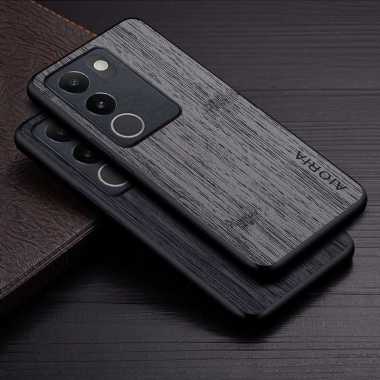 CASING VIVO V29 5G CASE VIVO V29 5G SOFTCASE CANVAS WOOD POTTERN V29 5G Grey