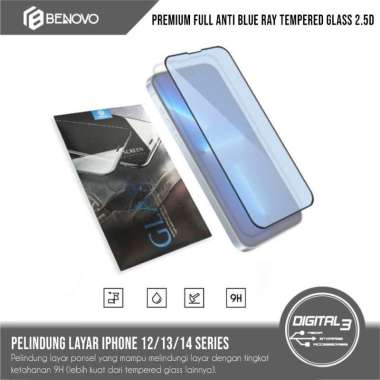 Benovo Anti Blue Ray Full Tempered Glass Iphone 12 13 14 Screen Guard 14 Pro Max